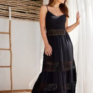 Myleene Klass Lace Black Maxi Dress