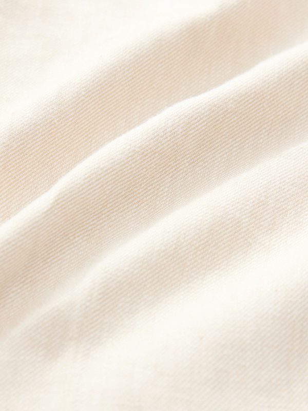 Neutral Elasticated Linen Rich Tapered Trousers - 图片 7
