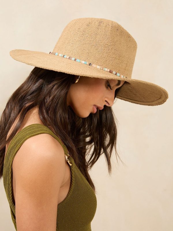 Natural Oversized Soft Raffia Fedora Hat - 图片 3