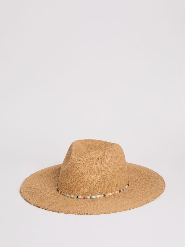 Natural Oversized Soft Raffia Fedora Hat - 图片 5