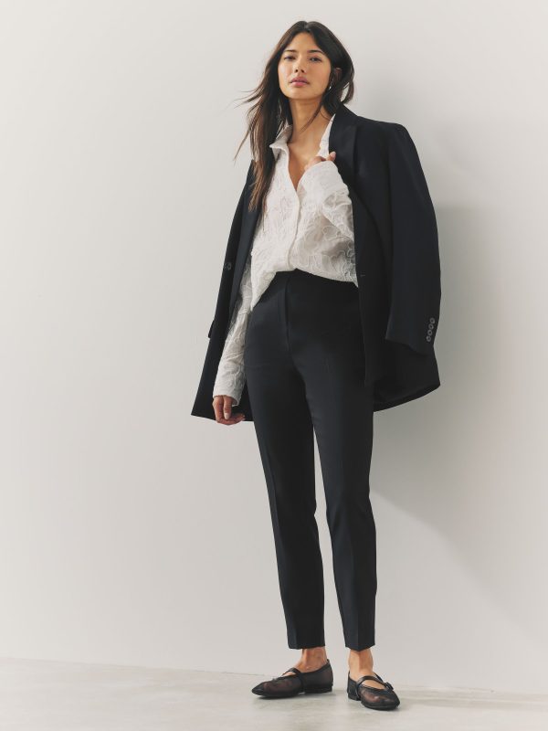Black Tailored Skinny Trousers