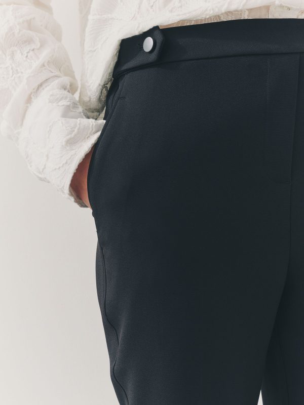 Black Tailored Skinny Trousers - 图片 4