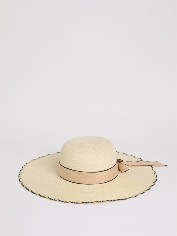 Natural Floppy Hat with Bow - 图片 5