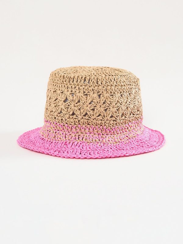 Pink Ombre Crochet Effect Bucket Hat - 图片 5
