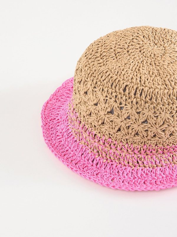 Pink Ombre Crochet Effect Bucket Hat - 图片 7