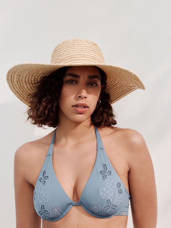 Neutral Wide Brim Floppy Hat - 图片 2
