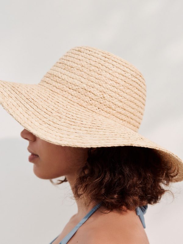 Neutral Wide Brim Floppy Hat - 图片 3