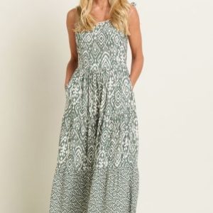 Brakeburn Green Orla Maxi Dress