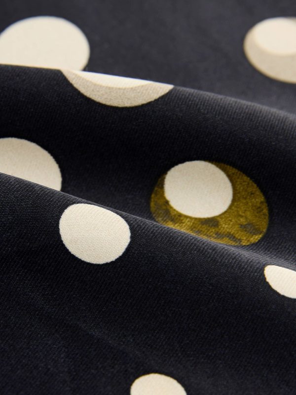 Black Spot Wide Leg Satin Trousers - 图片 7