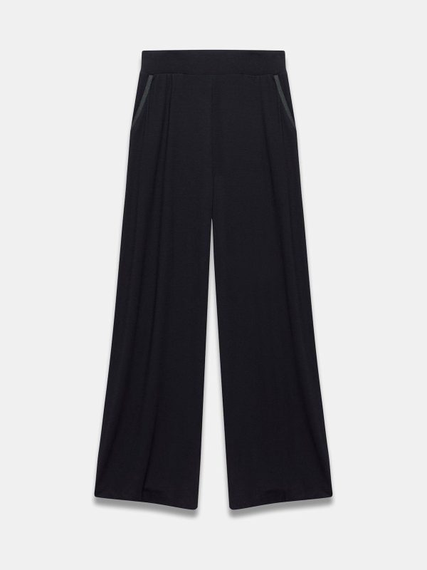 Black Palazzo Wide Leg Trousers - 图片 6