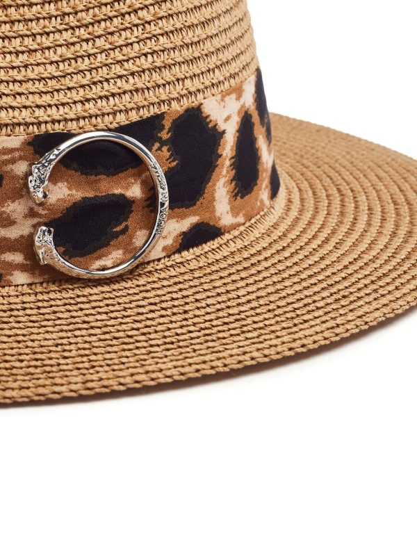 Natural Emilia Leopard Buckle Trim Hat - 图片 3